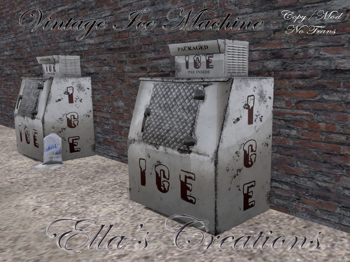 Second Life Marketplace Ella's Creations Vintage Ice Machine